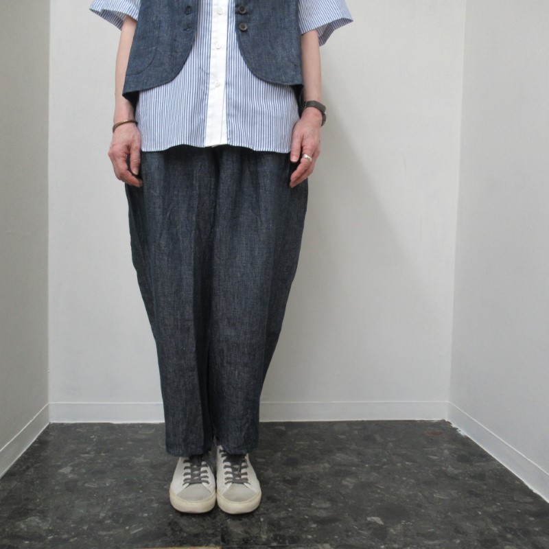 ina 総ゴムタックパンツ/DENIM73 【日本製】